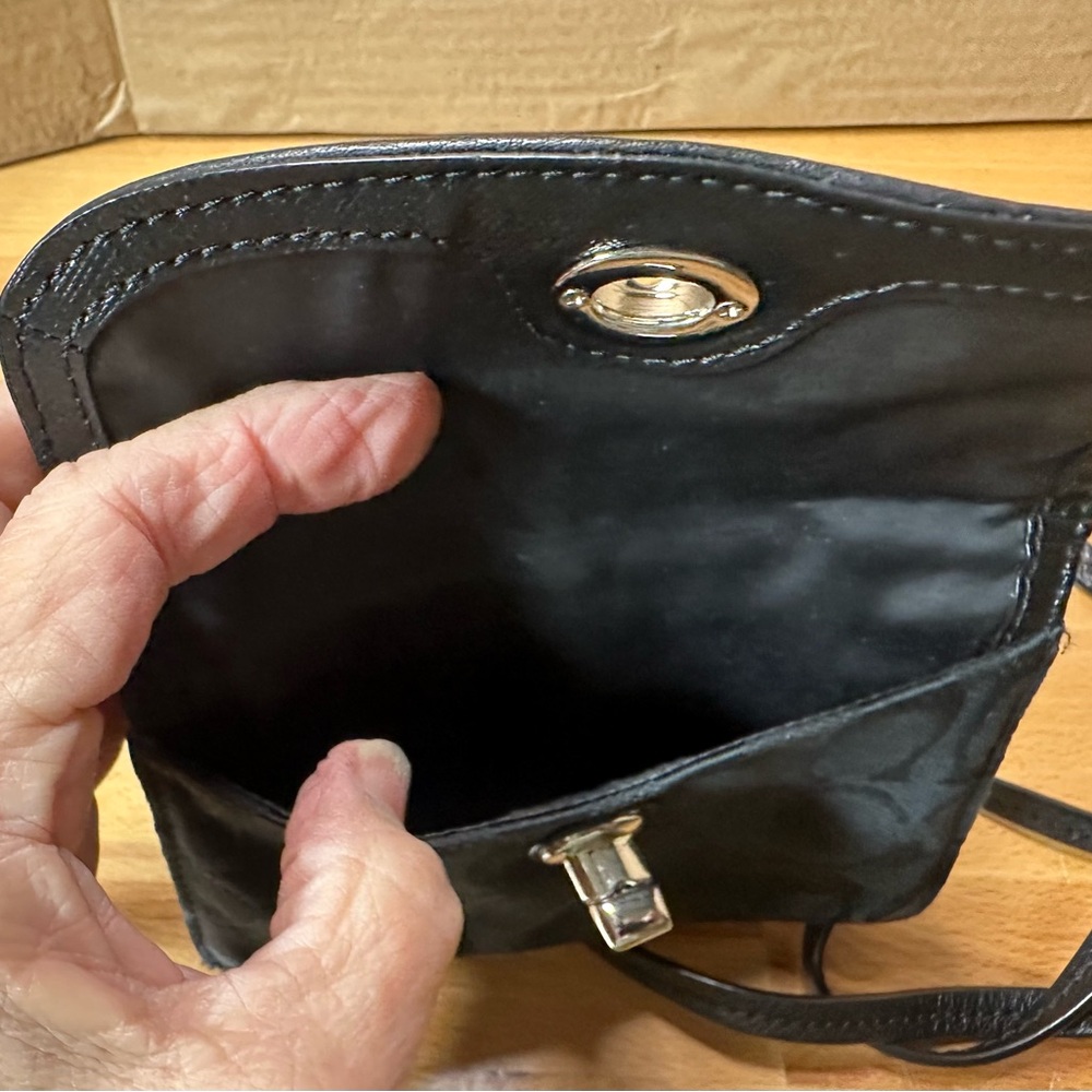 Coach Black Crossbody Bag with Silver Accent - Picture 2 of 5